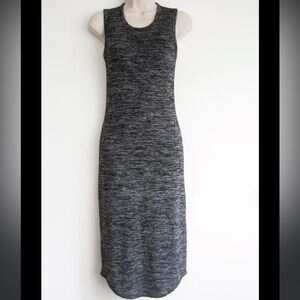 Aritizia Wilfred Free BRUNI stretchy Jersey‎ Heather Black Knit dress